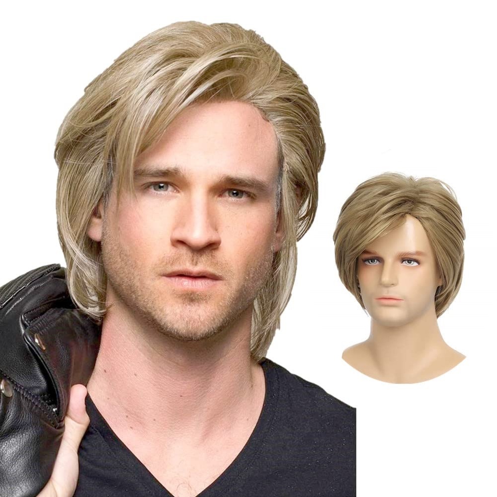 NWT‎ Men’s Blonde Short Layered Wig